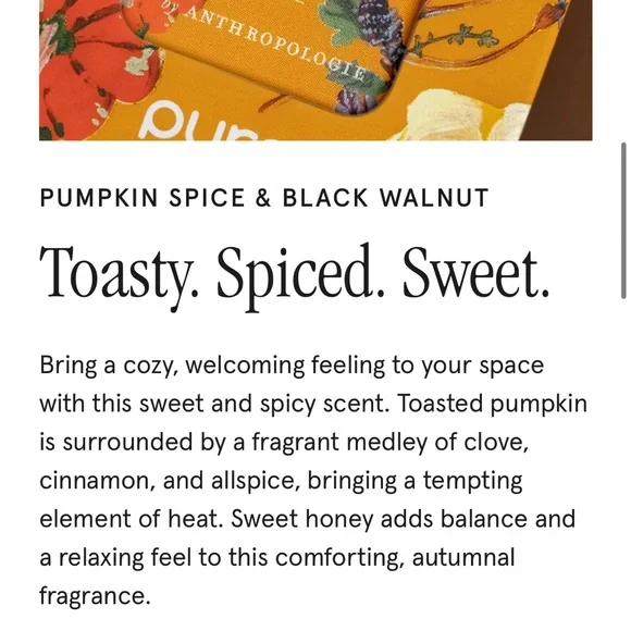 NWT Pura Scent Refill Anthropologie Pumpkin Spice & Black Walnut - Picture 7 of 7